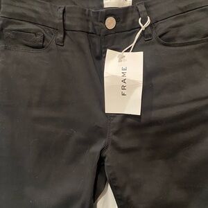 Frame Denim Women's Black “Le Mini Boot” Cut Jeans Mid-Rise 28” waist (32” long)